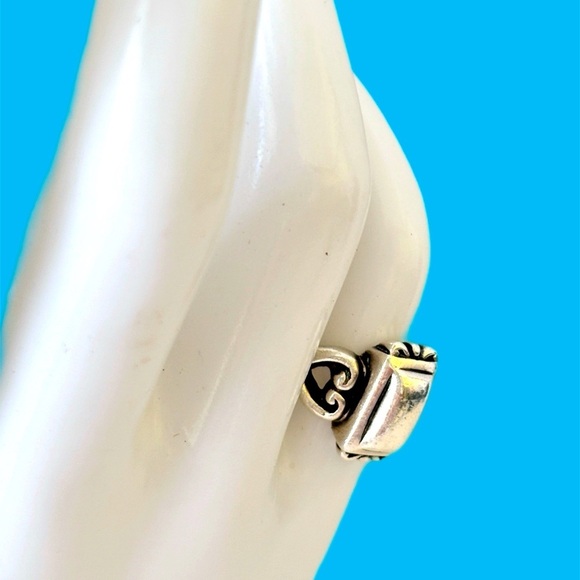 Brighton Sterling Silver Rectangle with Side Hearts Ring Size 8 NWT - Picture 6 of 6